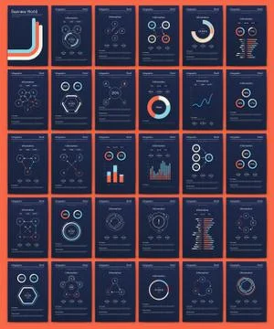 Modern infographic vector elements for business brochures. Use in website Illustrazione stock