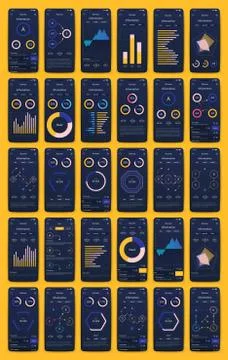 Modern infographic vector elements for business brochures. Use in website Illustrazione stock