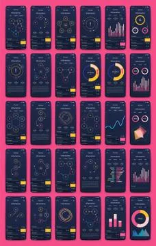 Modern infographic vector elements for business brochures. Use in website Illustrazione stock