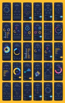 Modern infographic vector elements for business brochures. Use in website Illustrazione stock