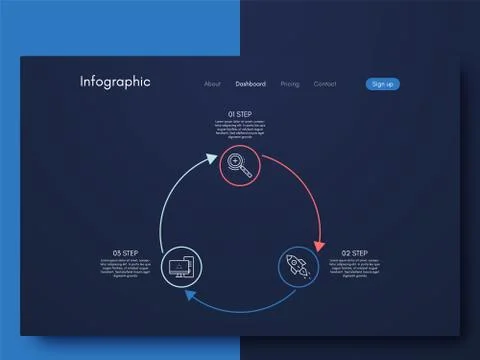 Modern infographic vector elements for business brochures. Use in website, co Stock Illustration