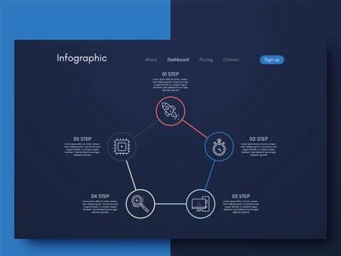 Modern infographic vector elements for business brochures. Use in website, co Stock Illustration