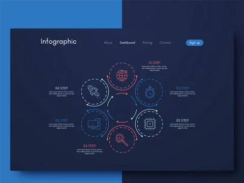 Modern infographic vector elements for business brochures. Use in website, co Stock Illustration