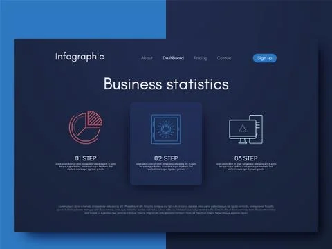 Modern infographic vector elements for business brochures. Use in website, co Stock Illustration