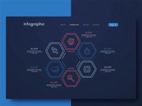 Modern infographic vector elements for business brochures. Use in website, co Illustrazione stock