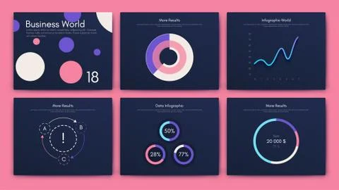 Modern infographic vector elements for business brochures. Use in website, co Illustrazione stock