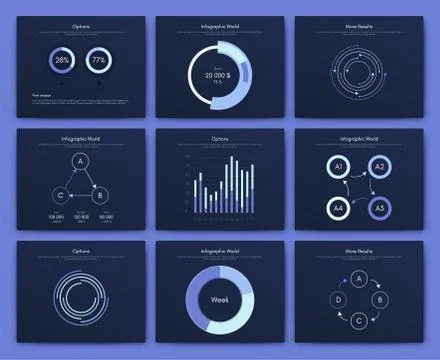 Modern infographic vector elements for business brochures. Use in website, co 스톡 일러스트