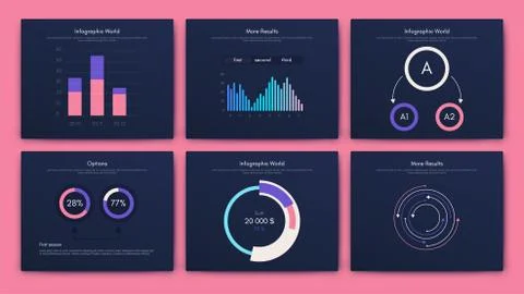 Modern infographic vector elements for business brochures. Use in website, co Stockillustratie
