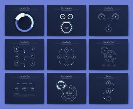 Modern infographic vector elements for business brochures. Use in website, co Stock Illustration