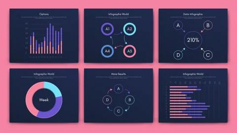 Modern infographic vector elements for business brochures. Use in website, co Stock Illustration