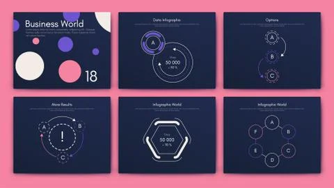 Modern infographic vector elements for business brochures. Use in website, co Stock Illustration