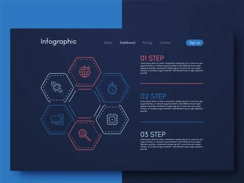 Modern infographic vector elements for business brochures. Use in website, co イラスト素材