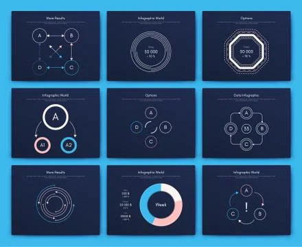 Modern infographic vector elements for business brochures. Use in website, co イラスト素材