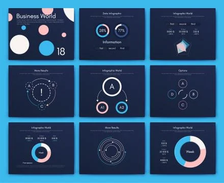 Modern infographic vector elements for business brochures. Use in website, co Stock Illustration