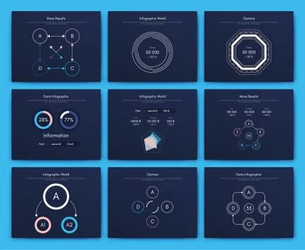 Modern infographic vector elements for business brochures. Use in website, co Stock Illustration