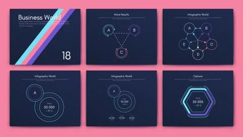 Modern infographic vector elements for business brochures. Use in website, co Illustrazione stock