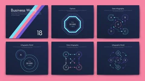 Modern infographic vector elements for business brochures. Use in website, co Stock Illustration