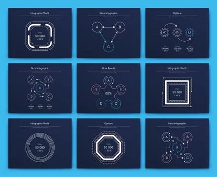 Modern infographic vector elements for business brochures. Use in website, co Stock Illustration
