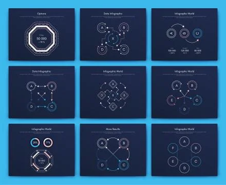 Modern infographic vector elements for business brochures. Use in website, co Stock Illustration