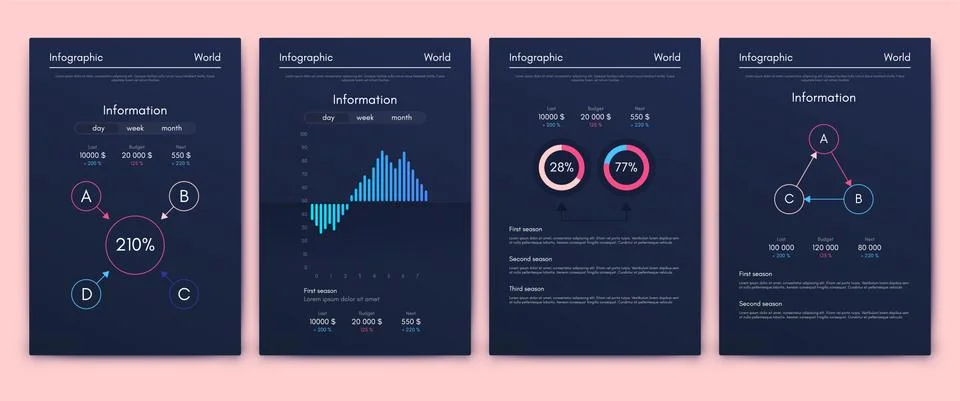 Modern infographic vector elements for business brochures. Use in website, co Stock Illustration