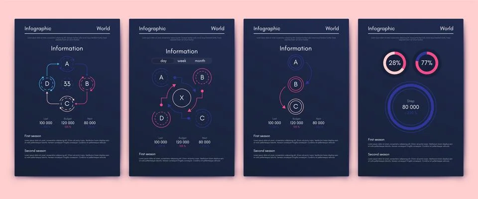 Modern infographic vector elements for business brochures. Use in website, co Stock Illustration