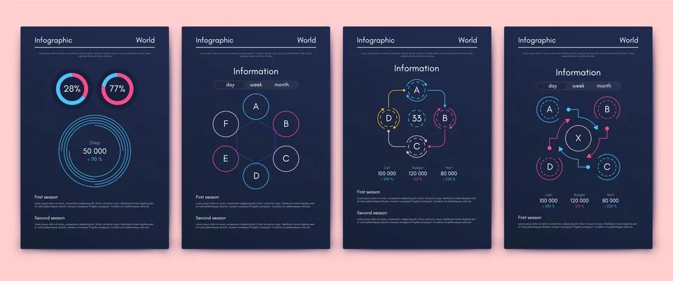 Modern infographic vector elements for business brochures. Use in website, co Stock Illustration