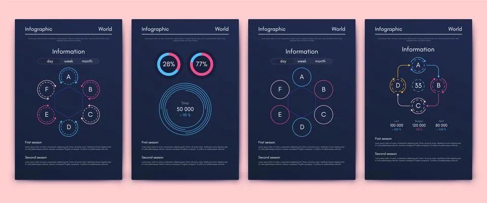 Modern infographic vector elements for business brochures. Use in website, co Stock Illustration