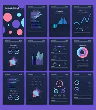 Modern infographic vector elements for business brochures. Use in website, co Stock Illustration