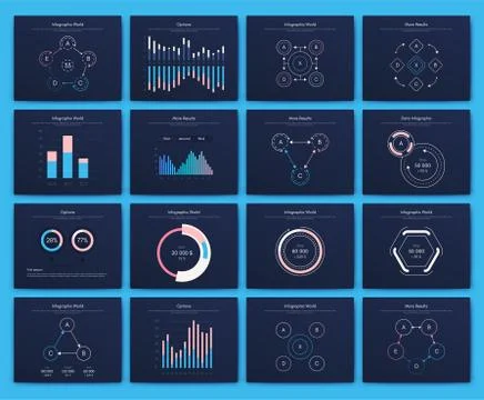 Modern infographic vector elements for business brochures. Use in website, co Stock Illustration