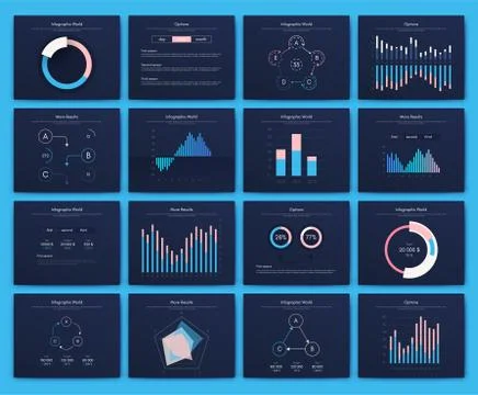Modern infographic vector elements for business brochures. Use in website, co Stockillustratie