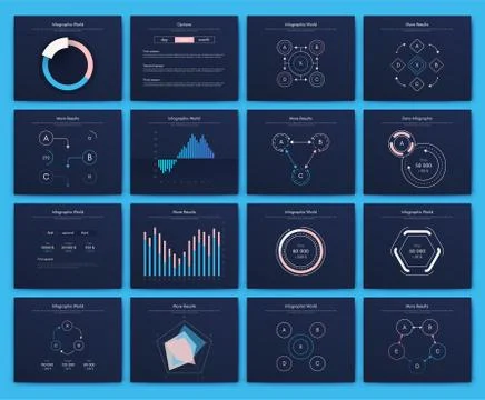 Modern infographic vector elements for business brochures. Use in website, co Stock Illustration