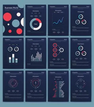 Modern infographic vector elements for business brochures. Use in website, co Illustrazione stock