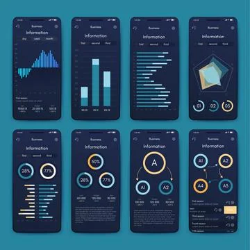 Modern infographic vector elements for business brochures. Use in website, co Stock Illustration