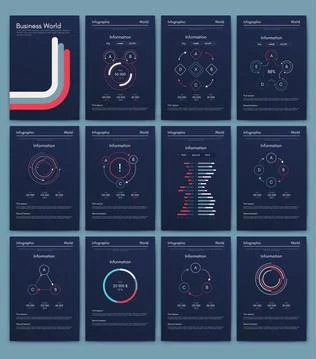 Modern infographic vector elements for business brochures. Use in website, co Stock Illustration