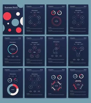 Modern infographic vector elements for business brochures. Use in website, co Stockillustratie
