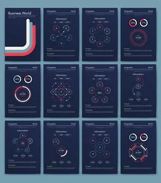 Modern infographic vector elements for business brochures. Use in website Stock Illustration