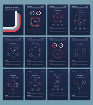 Modern infographic vector elements for business brochures. Use in website Stock Illustration