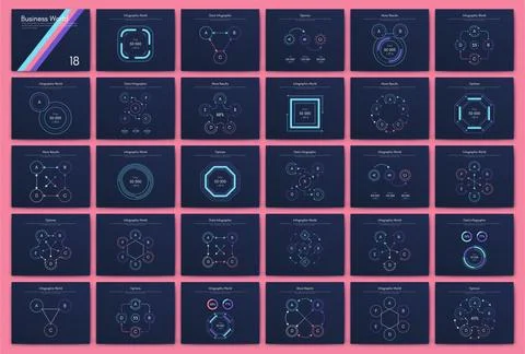 Modern infographic vector elements for business brochures. Use in website Illustrazione stock