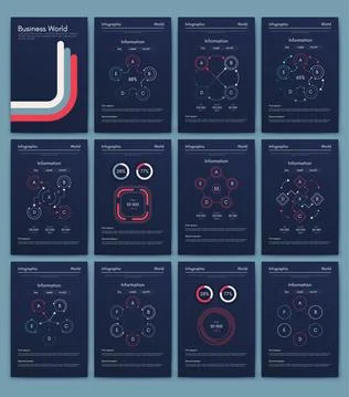 Modern infographic vector elements for business brochures. Use in website Stockillustratie