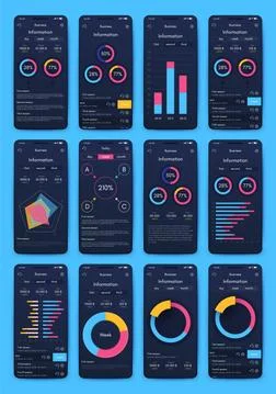 Modern infographic vector elements for business brochures. Use in website Illustrazione stock