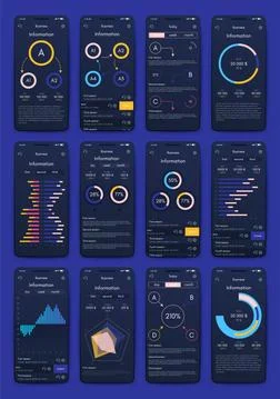 Modern infographic vector elements for business brochures. Use in website Illustrazione stock