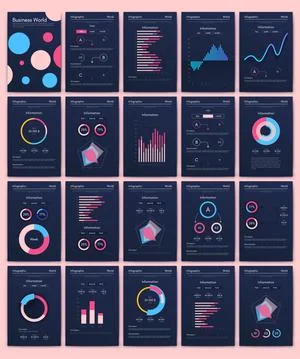 Modern infographic vector elements for business brochures. Use in website Stock Illustration