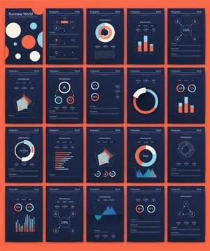 Modern infographic vector elements for business brochures. Use in website Stock Illustration