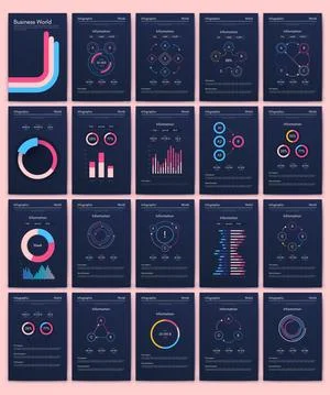 Modern infographic vector elements for business brochures. Use in website Stock Illustration