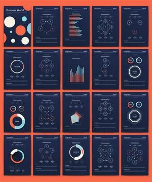 Modern infographic vector elements for business brochures. Use in website Stock Illustration