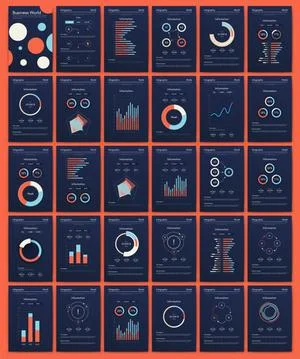 Modern infographic vector elements for business brochures. Use in website Stock Illustration