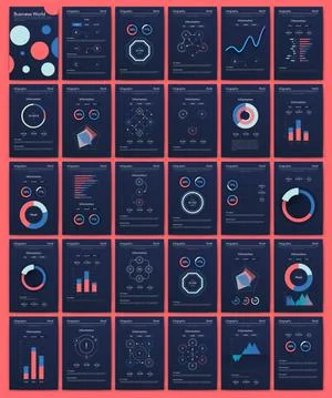 Modern infographic vector elements for business brochures. Use in website 스톡 일러스트