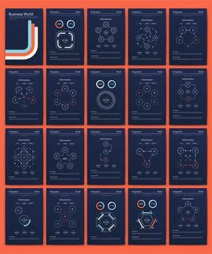 Modern infographic vector elements for business brochures. Use in website Stock Illustration