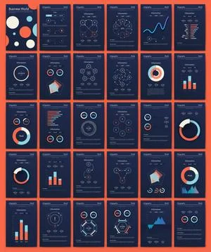 Modern infographic vector elements for business brochures. Use in website Stock Illustration
