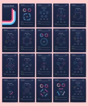 Modern infographic vector elements for business brochures. Use in website Illustrazione stock